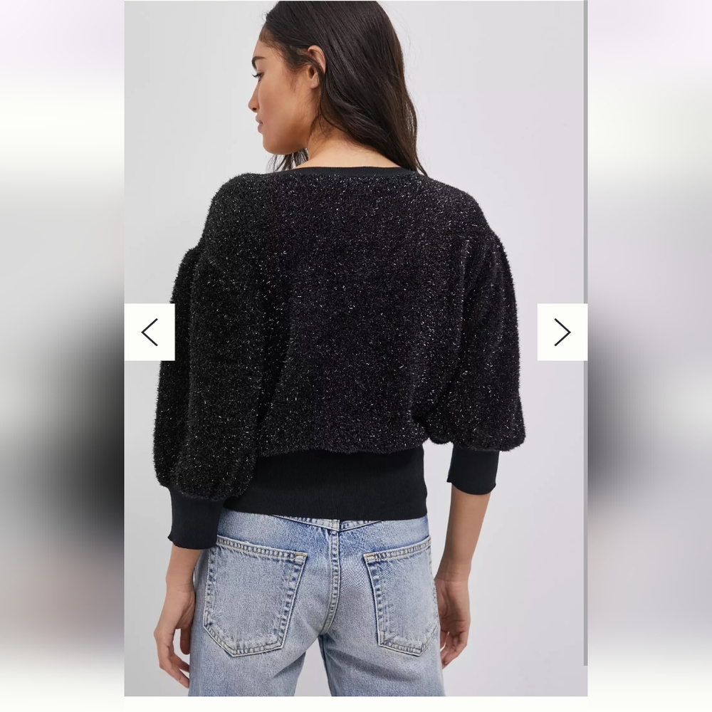 Maeve Anthropologie Pamela Tinsel Shimmer Sweater - Picture 4 of 14